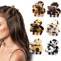 Cobahom front view of six mini clips showing colors and compact size for convenience