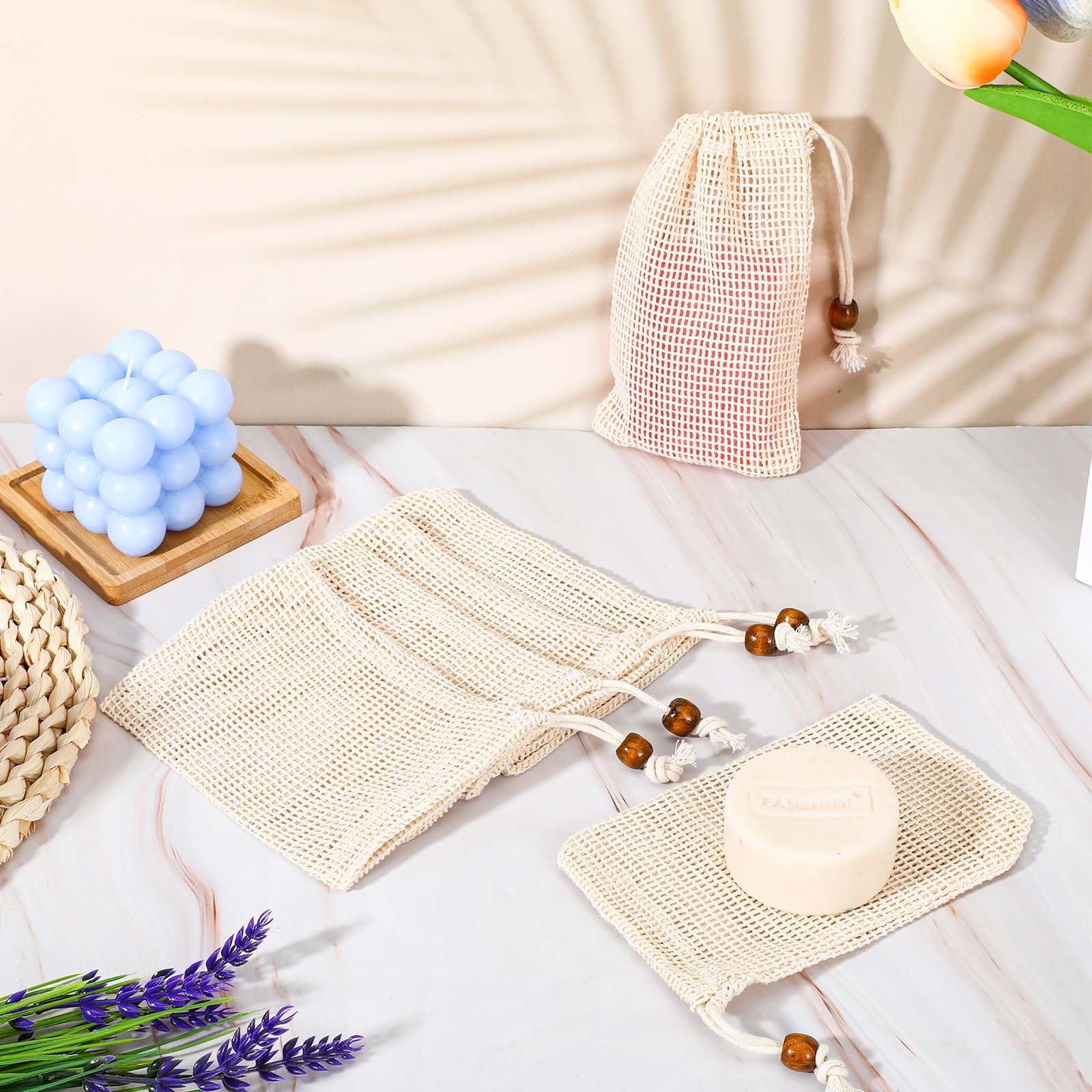 cobee soap inside pouch creating rich foam, improved lathering benefit