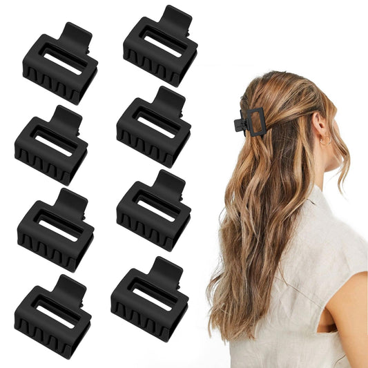 cobinaan front view of 8 black matte clips showing compact pack and convenience