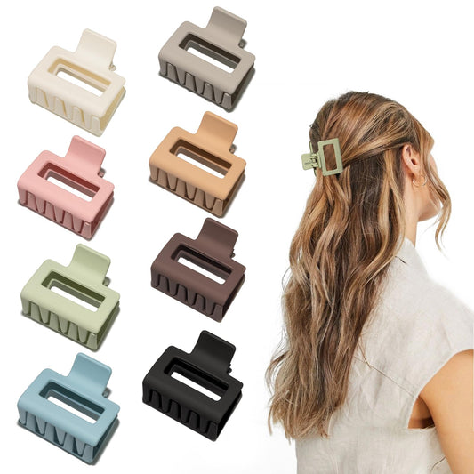 cobinaan front view of eight neutral claw clips showing assortment and compact packaging