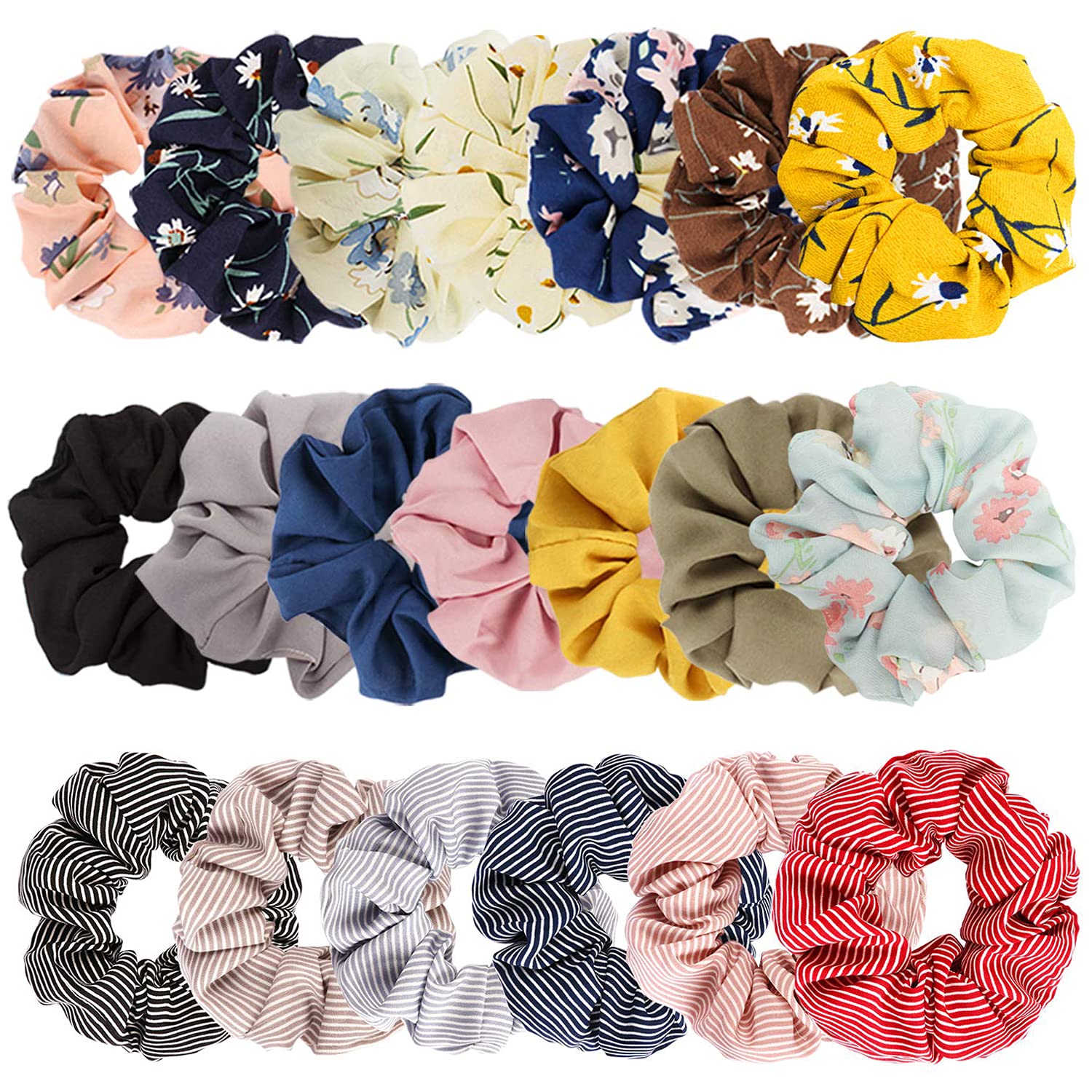 COCIDE front pack of 20 scrunchies showing variety and value