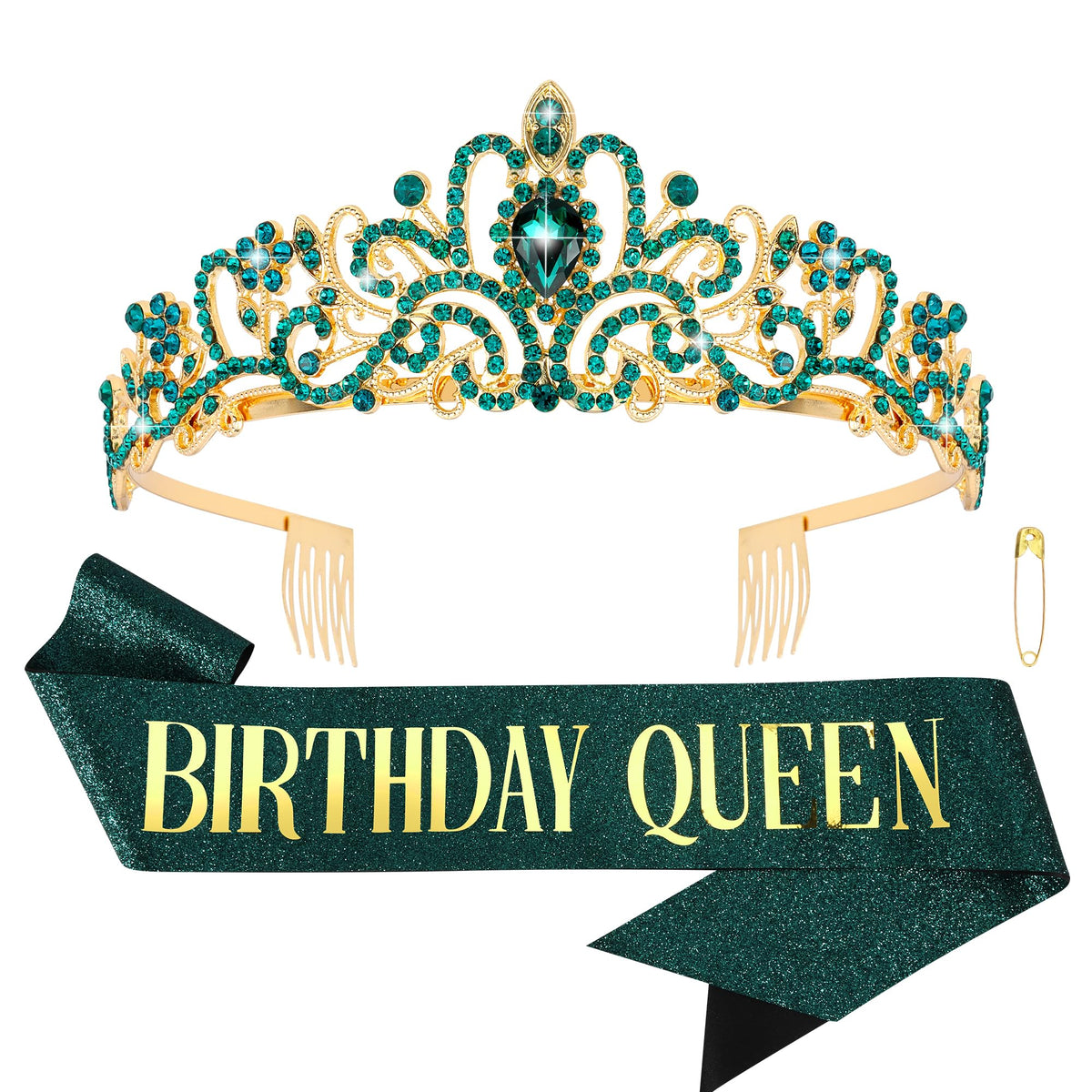 COCIDE front view of sash and tiara showing unified party look and instant recognition