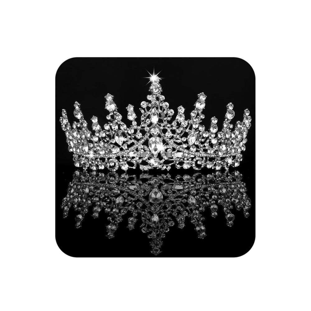 COCIDE front view tiara showing overall sparkle and elegant silhouette, enhances bridal look