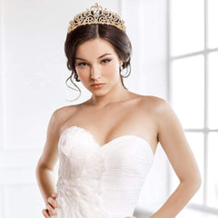 COCIDE tiara worn by bride demonstrating photo-ready sparkle and styling