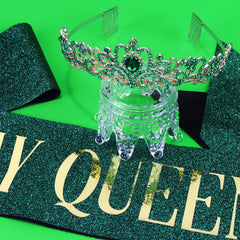 COCIDE tiara worn by model at party showing comfortable fit and camera-ready style