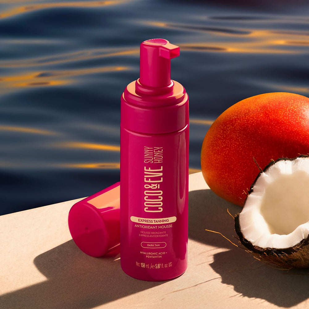 Coco & Eve open bottle with foam illustrating mousse consistency