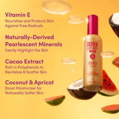 Coco & Eve on beach illustrating sun protection and tropical lifestyle
