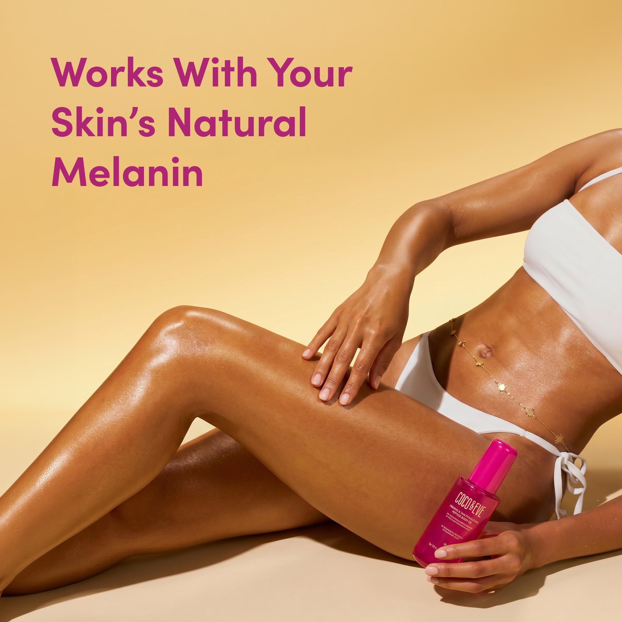 Coco & Eve application on arm showing fast-absorbing hydration and glow