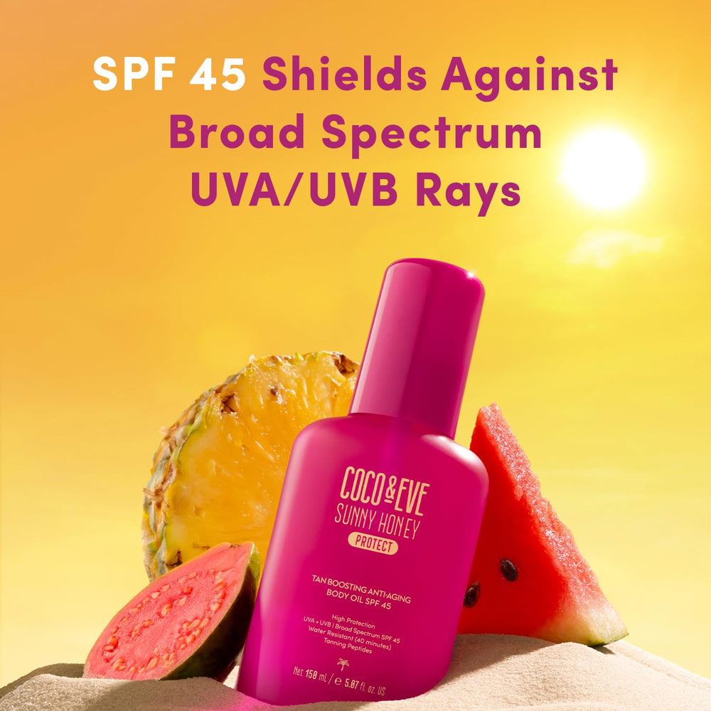 Coco & Eve bottle beside hand to show true product size