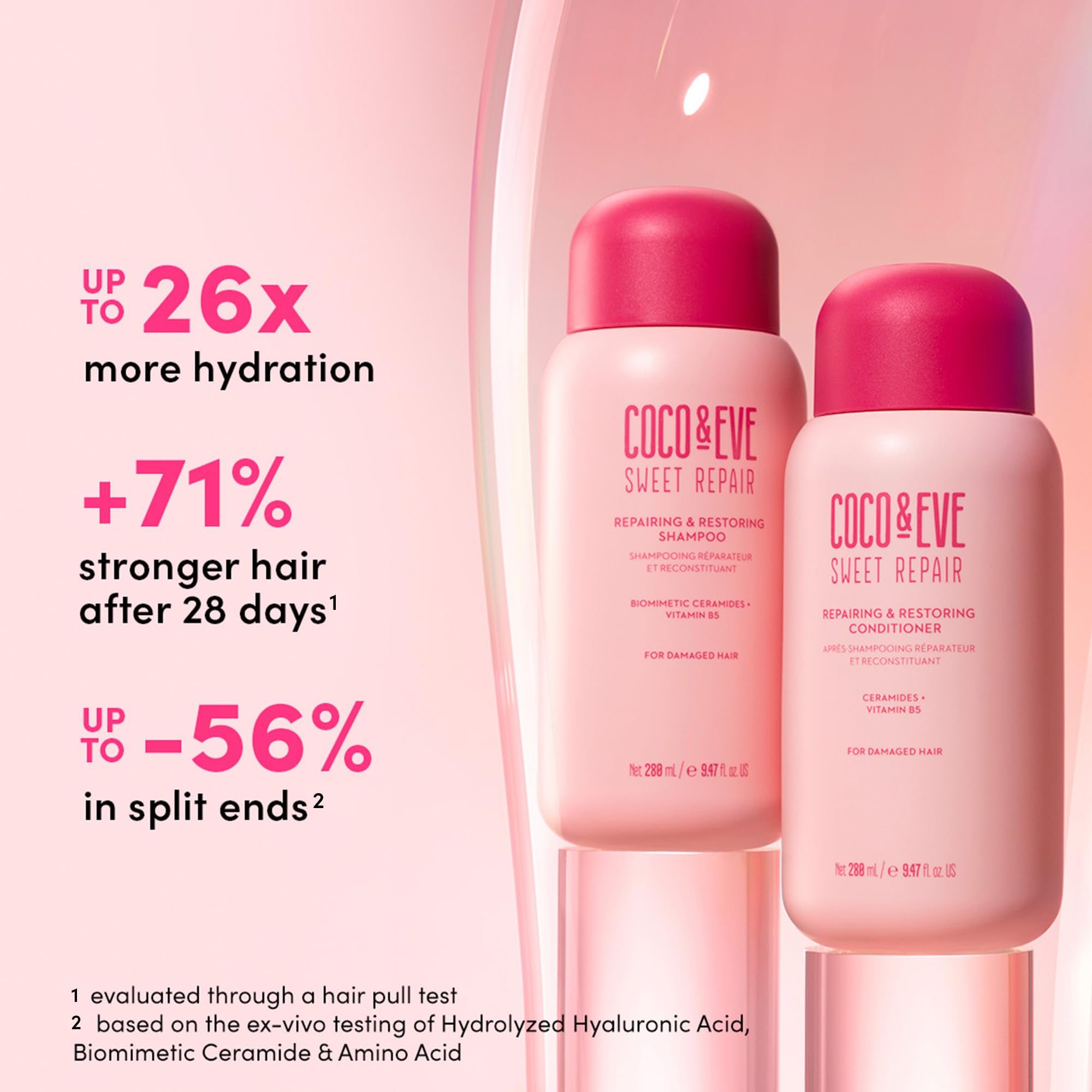 Coco & Eve shampoo foam texture demonstrating gentle cleansing