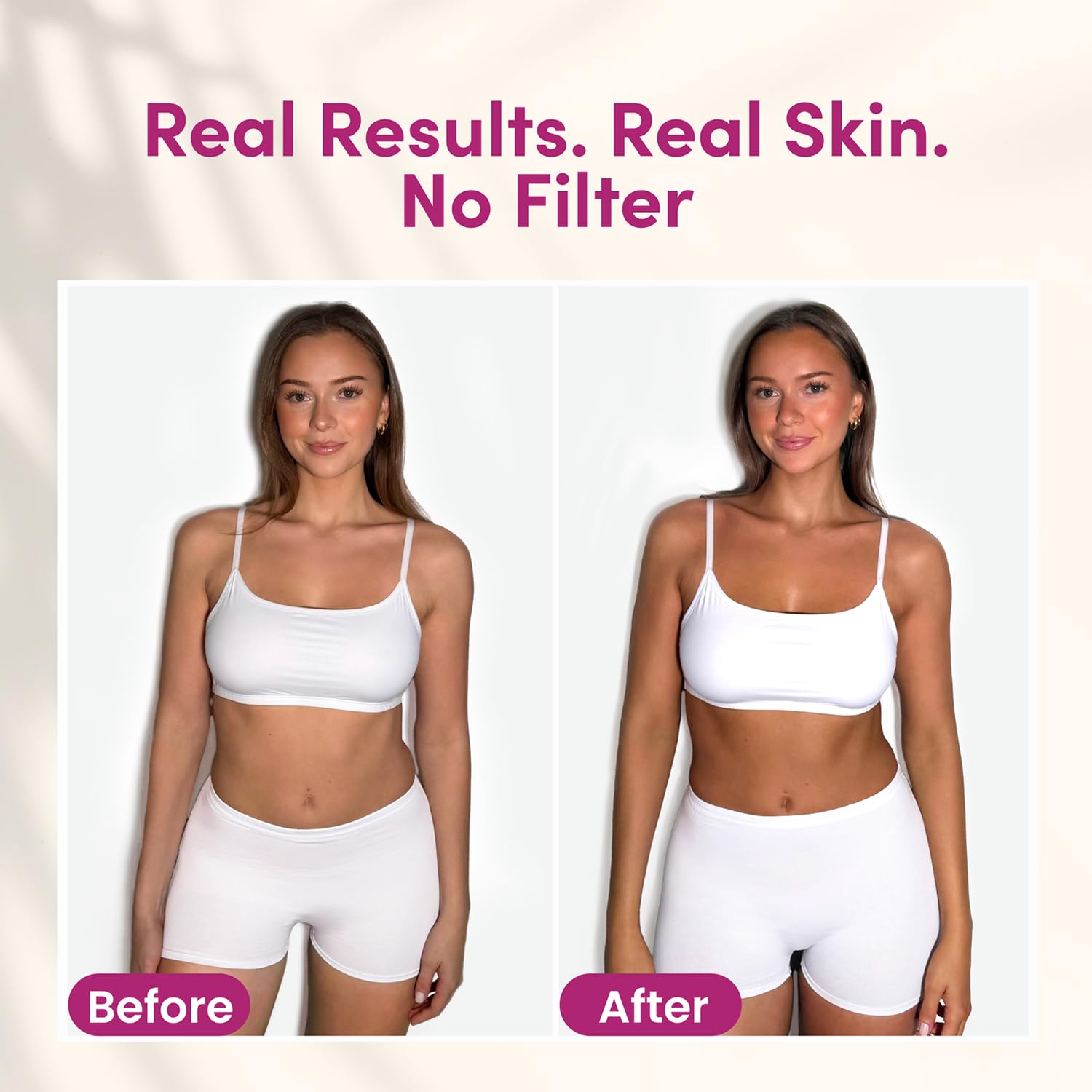 Coco & Eve tinted mousse on skin showing Colour Guide for even application