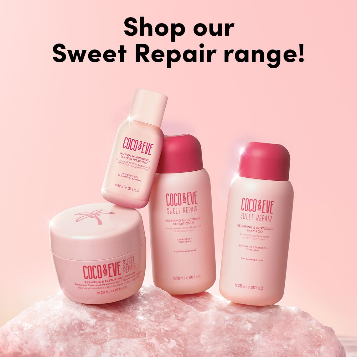 Coco & Eve mask in shower routine showing safe use on wet hair