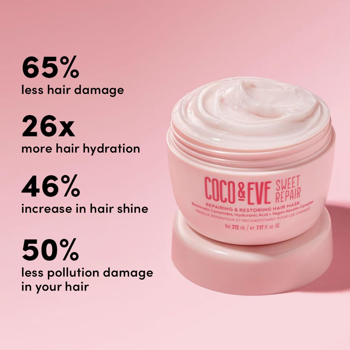 Coco & Eve mask with tropical botanicals highlighting nutrient-rich ingredients