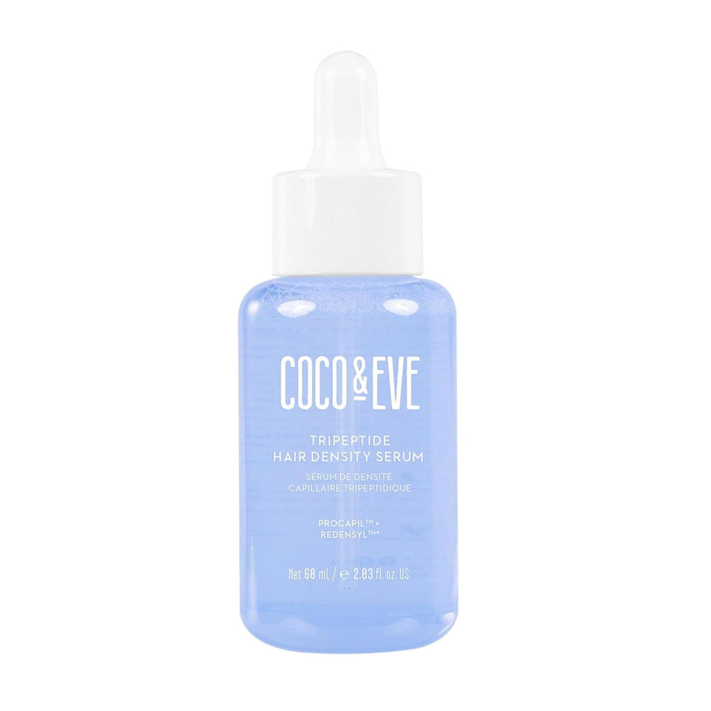 Coco & Eve front bottle shot showing product and packaging benefit