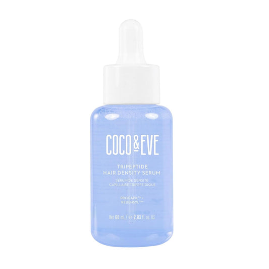 Coco & Eve front bottle shot showing product and packaging benefit