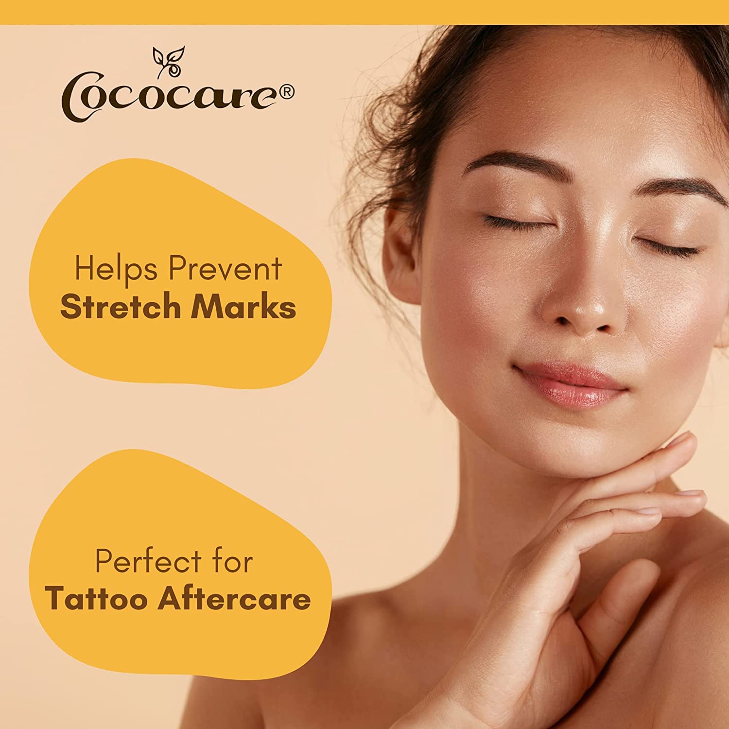 COCOCARE stick in hand demonstrating compact size and portable moisturization