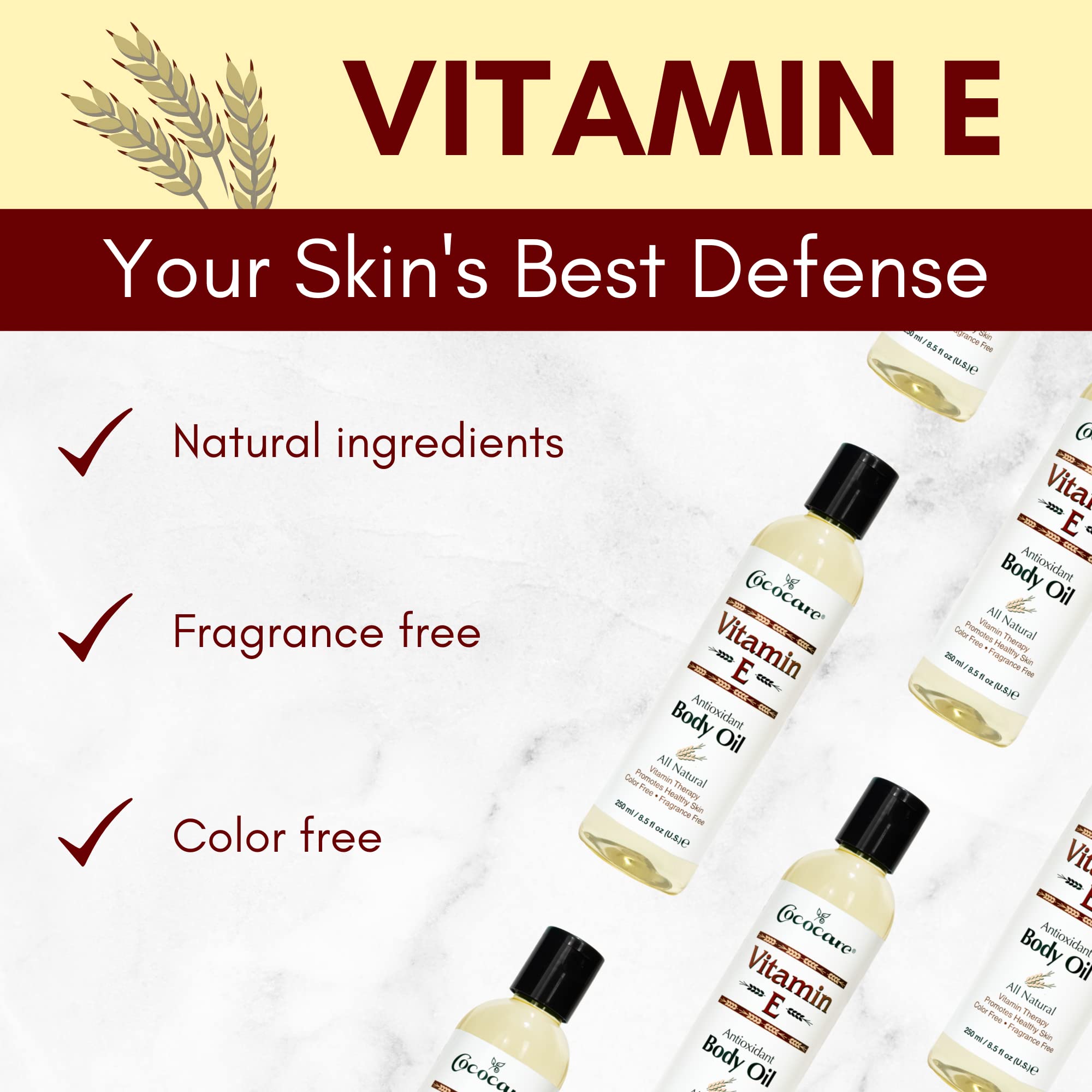 COCOCARE label and ingredient list emphasizing natural, paraben-free formula