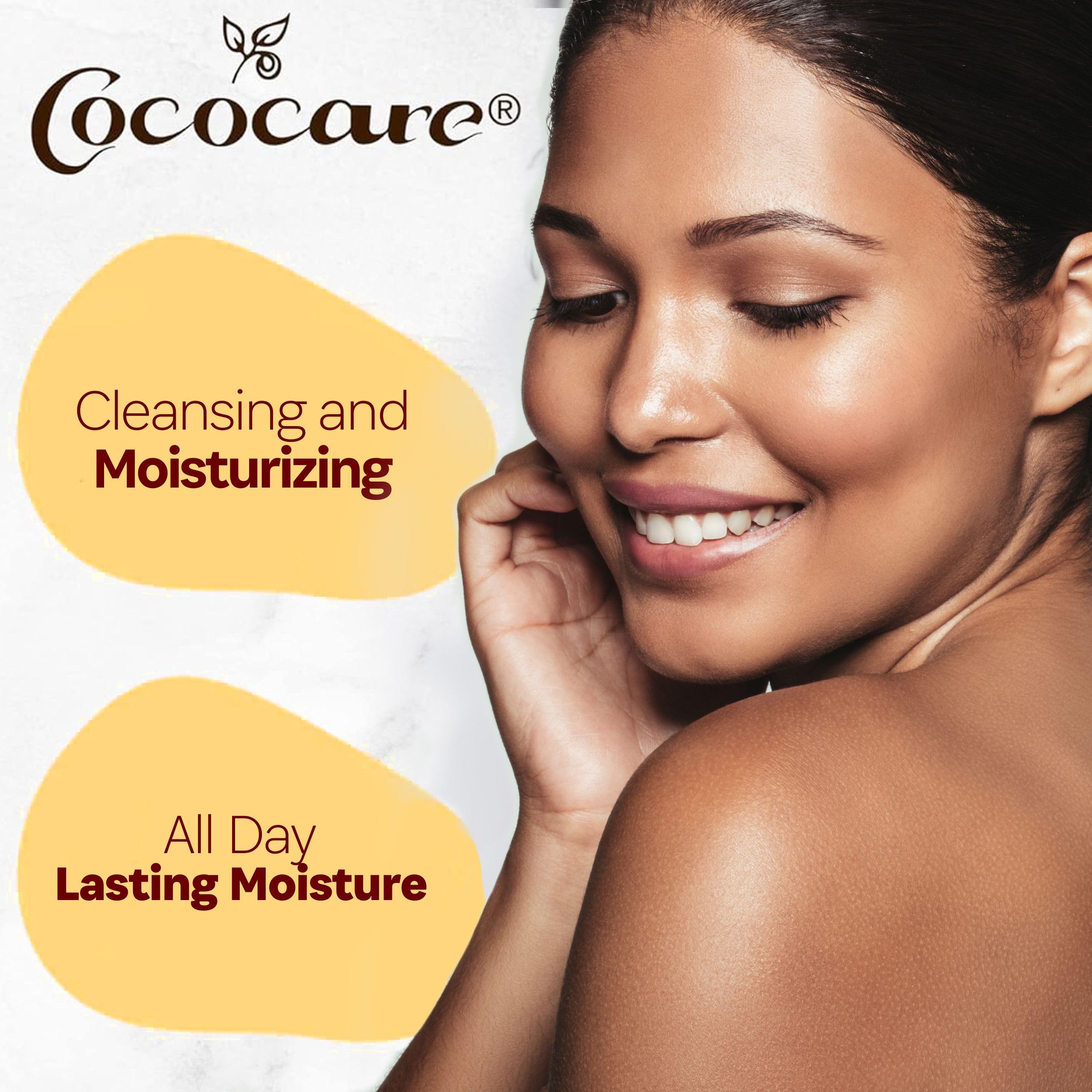 COCOCARE close-up of cocoa butter soap texture highlighting creamy hydration benefit