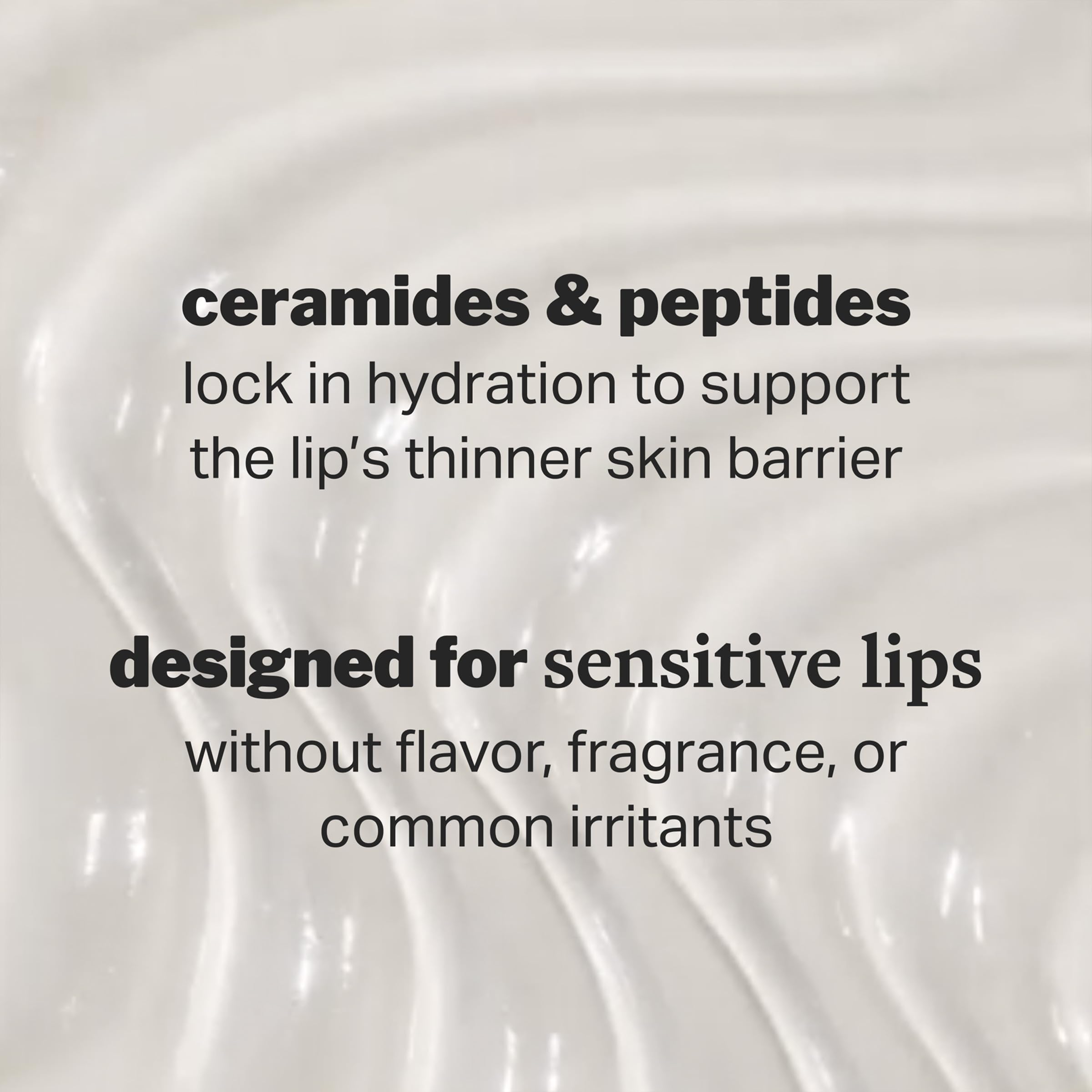 Cocokind balm applied on lips showing smooth, blurred fine lines benefit