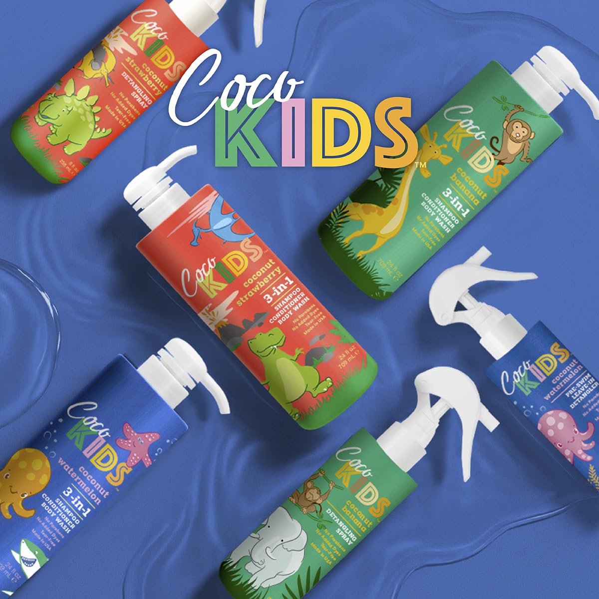Cocomagic label ingredients and icons highlighting paraben-free and tear-free