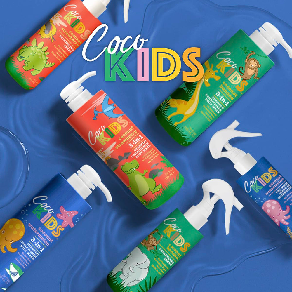 Cocomagic label ingredients and icons highlighting paraben-free and tear-free