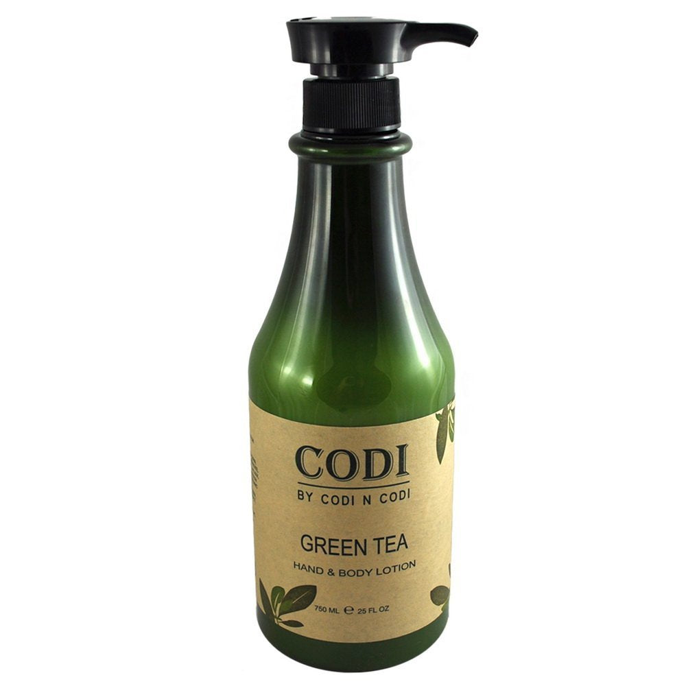 Codi N Codi front packaging showing bottle and soothing green tea scent benefits