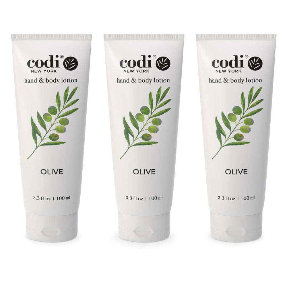 Codi N Codi bottle front packaging showing size and olive lotion benefits