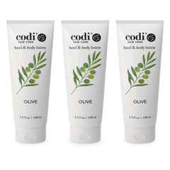 Codi N Codi bottle front packaging showing size and olive lotion benefits