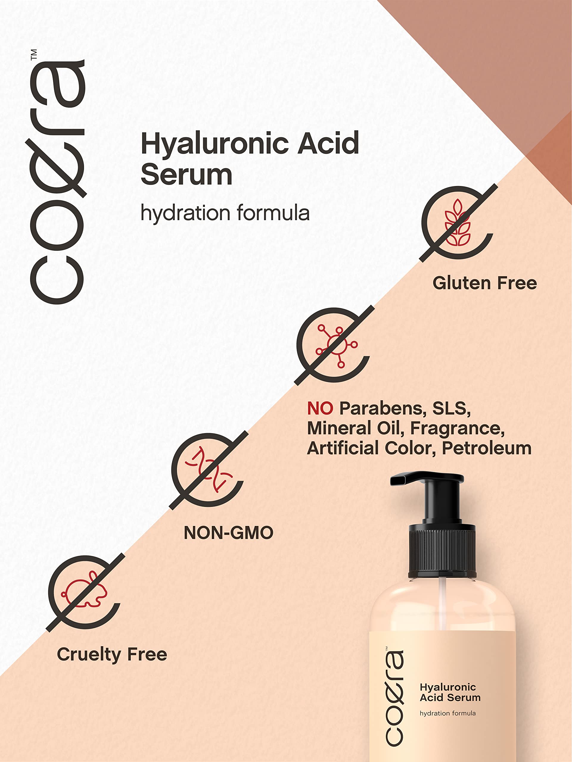 Coera 8 fl oz bottle in hand to show size and value for long use