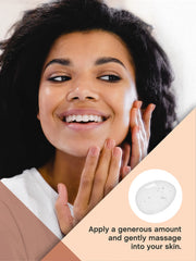 Coera serum applied to damp facial skin for immediate hydration