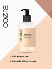 Coera serum texture on skin highlighting lightweight absorption benefit