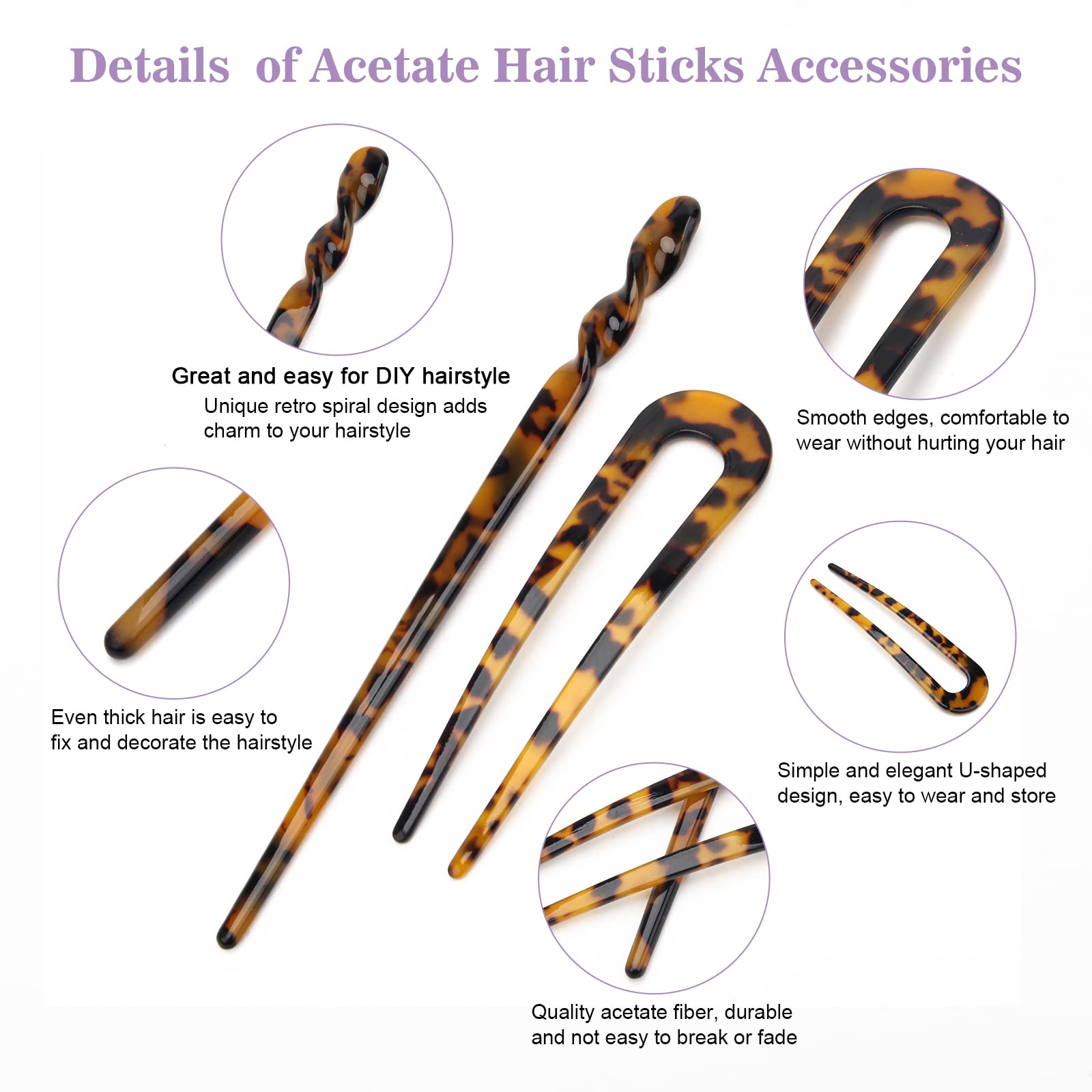 Coldairsoap chopstick hair pin beside ruler showing 17.5cm length for versatile styling
