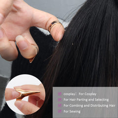 Coldairsoap sectioning clips detail demonstrating secure hold on hair