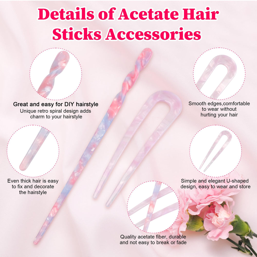 Coldairsoap U-shaped pin detail demonstrating secure hold for thicker hair