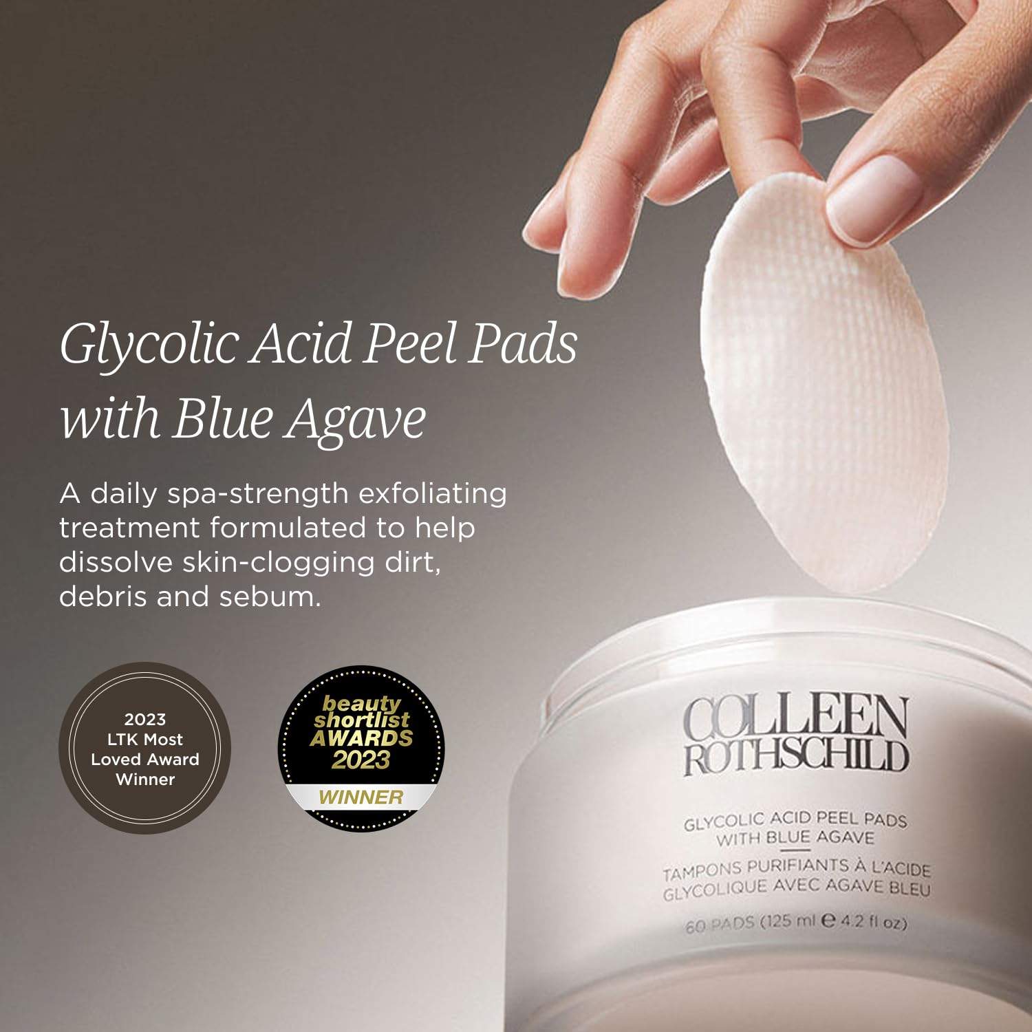 Colleen Rothschild textured pad close-up showing gentle exfoliation action