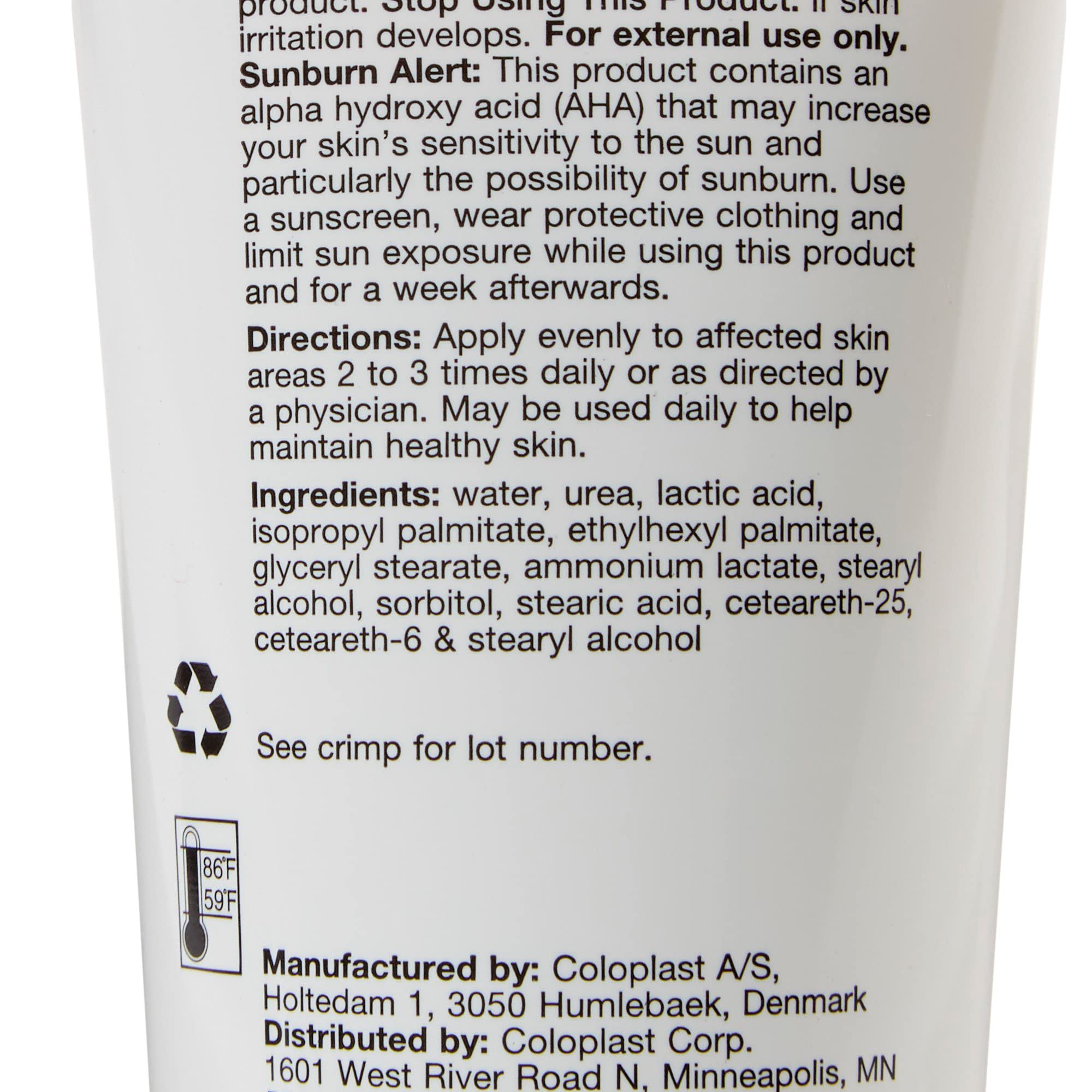 Coloplast Atrac-Tain tube next to a common object illustrating 5 oz size and portability benefit