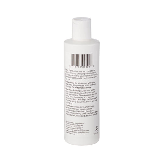 Coloplast pour texture close-up demonstrating mild, creamy consistency for hydration