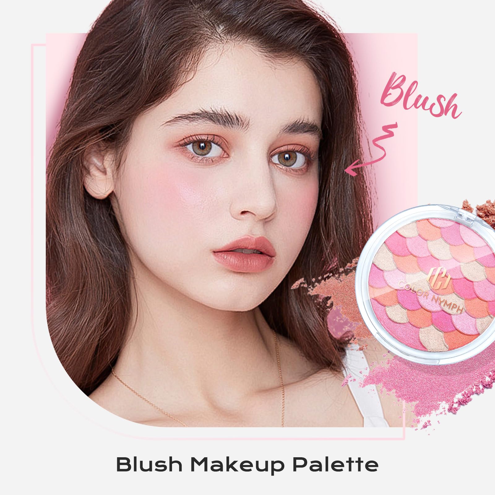 Color Nymph highlighter applied on cheek showing luminous glow and sculpting benefit