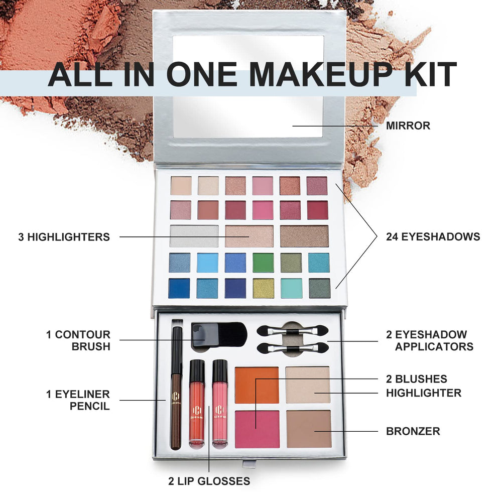 Color Nymph open palette with mirror for instant touch-up convenience