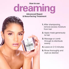 COLOR WOW applying treatment to damp hair highlighting smooth coverage benefit