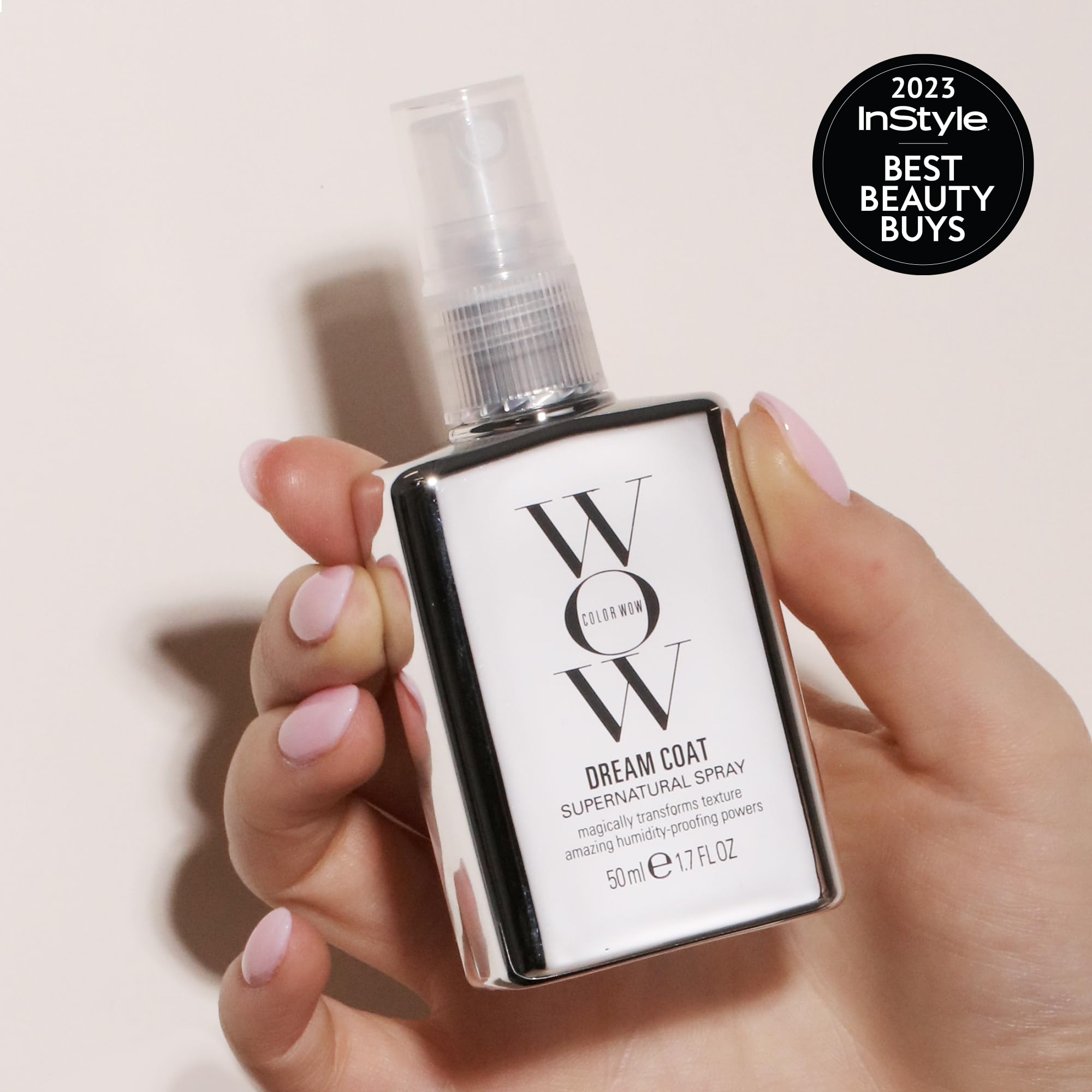 COLOR WOW shampoo and conditioner close-up highlighting residue-free cleansing benefit