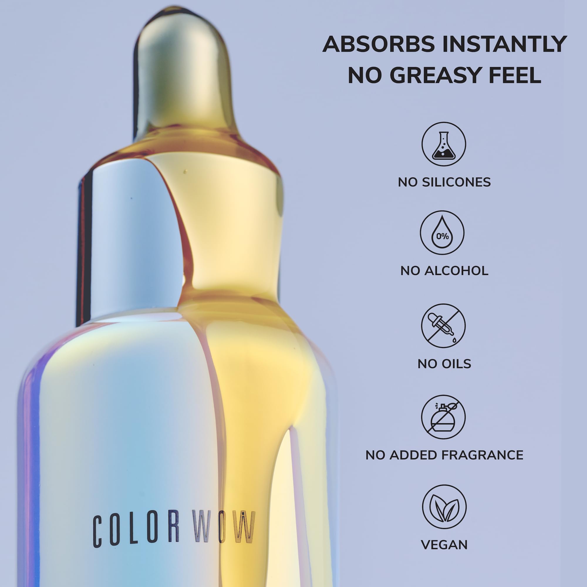 COLOR WOW bottle on bathroom shelf suggesting daily routine benefit