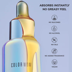 COLOR WOW bottle on bathroom shelf suggesting daily routine benefit