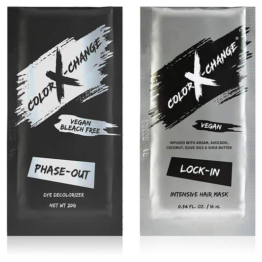 Color X-Change front packaging showing product set and benefits