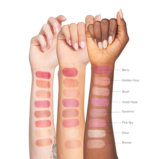 Colorescience close-up texture of the balm stick, smooth application benefit