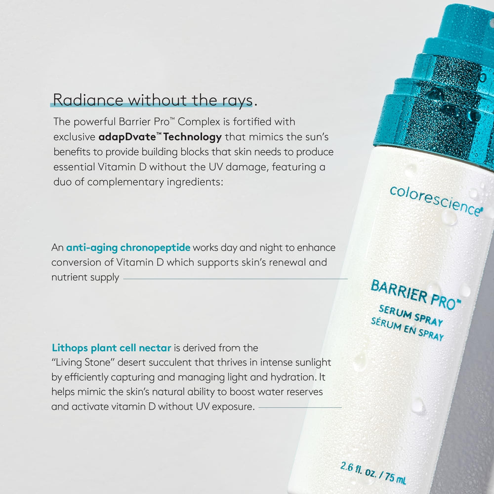 Colorescience serum texture on hand highlighting lightweight absorption benefit: fast-absorbing