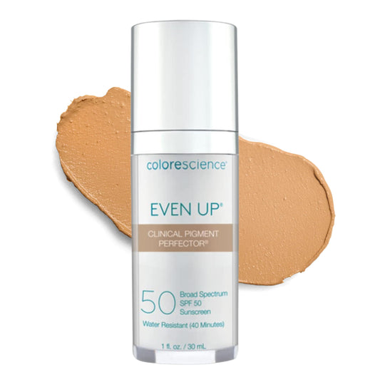 Colorescience Even Up front packaging showing tinted sunscreen and SPF benefit