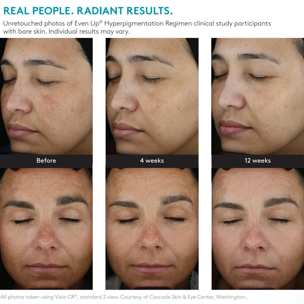 Colorescience Even Up on vanity with makeup showing daily brightening protection