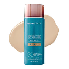 Colorescience front packaging showing SPF 50 and fair shade benefit