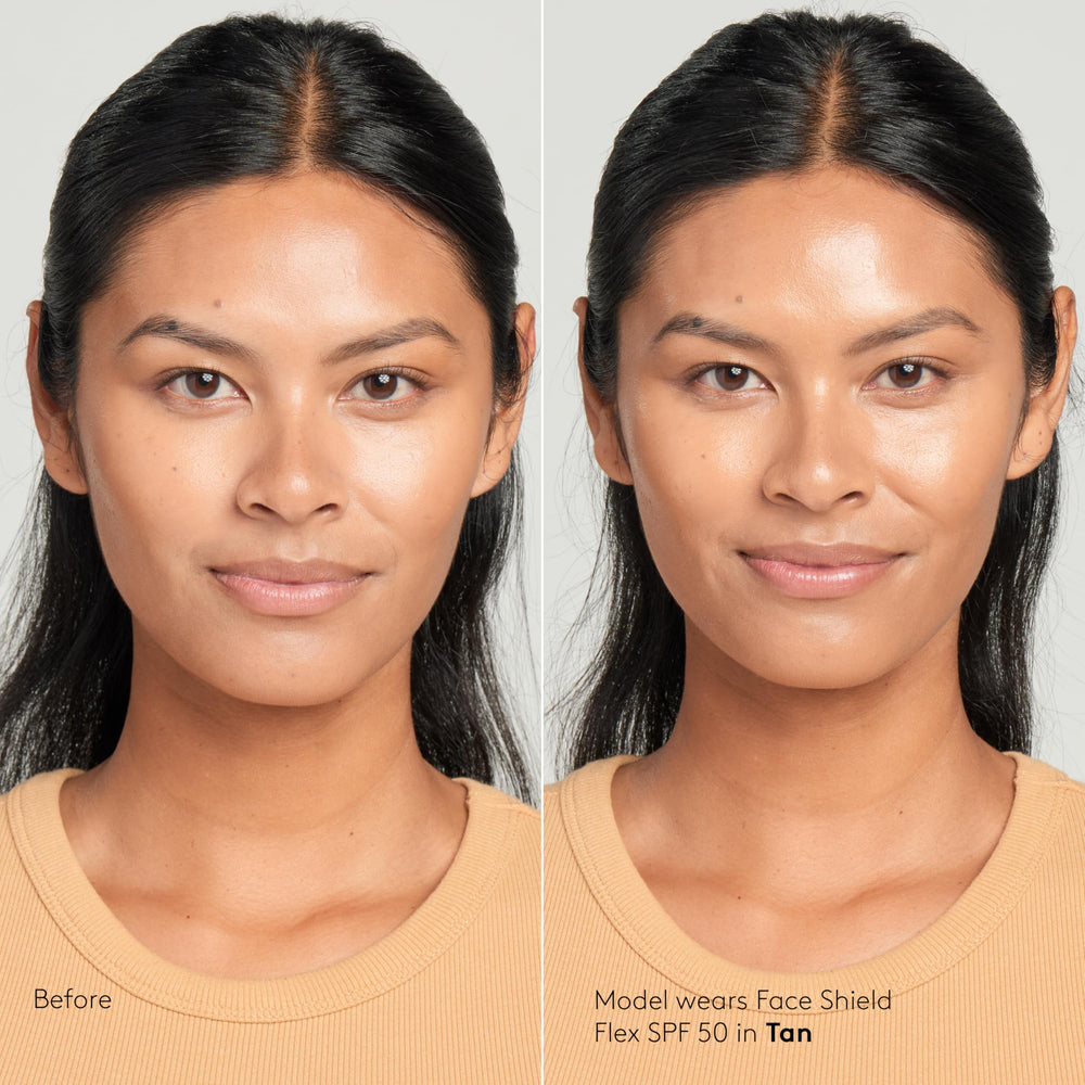 Colorescience swatch on skin showing blooming pigments for even skin tone
